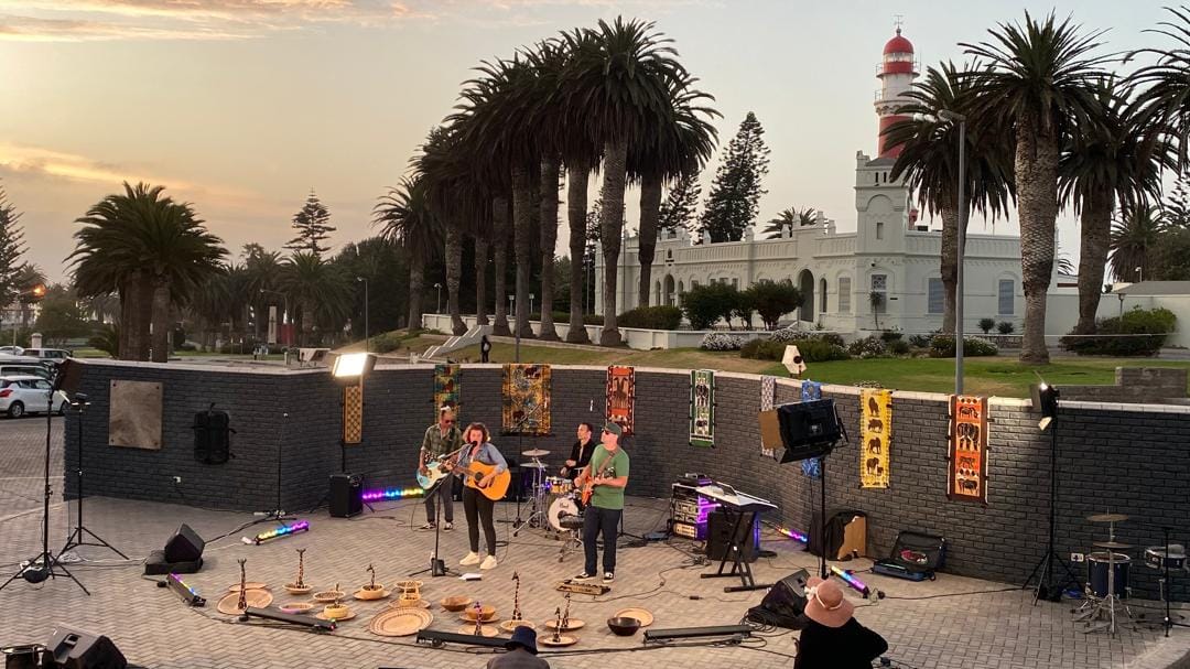 Backstage before a show