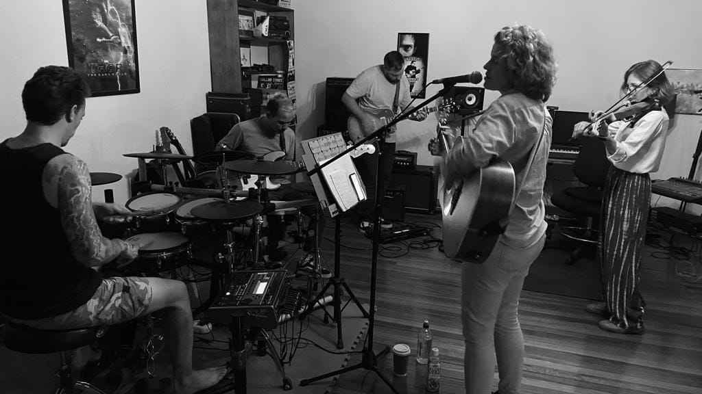 View of the crowd from the stage